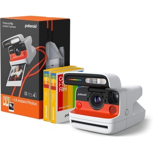 image:imagePolaroid Flip Instant Camera  Color Film Bundle 16 Photos Included  Black 6565  Hyperfocal 4Lens System Sonar autofocus and Sence Analysis with Bluetooth paired Companion appWhite