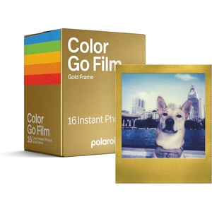 image:imagePolaroid Go Color Film  Black Frame 16 Photos 6211  Only Compatible with Polaroid Go CameraGold